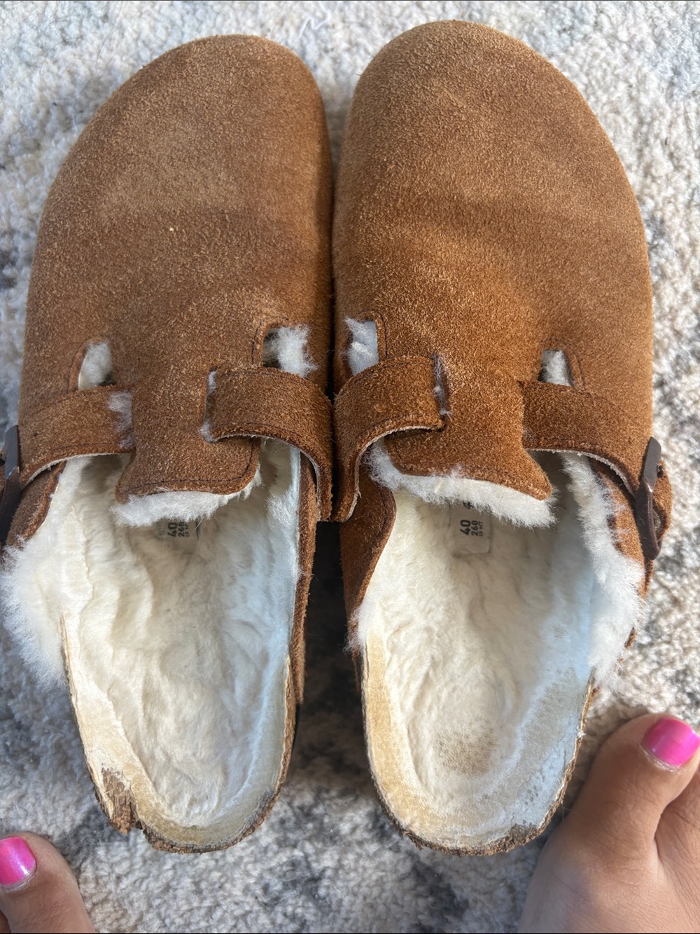 Birkenstock Cozy Suede Shearling Clog - Chestnut Brown